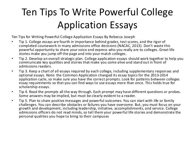 Writing a successful college application essays accepted 50